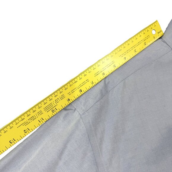 Gold Label ROUNDTREE & YORKE Light Blue Non‑Iron Pinpoint Cotton Oxford Shirt - Picture 10 of 10